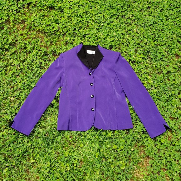 Miss Dorby Jackets & Blazers - Miss Dorby Petite Women's Purple Blazer